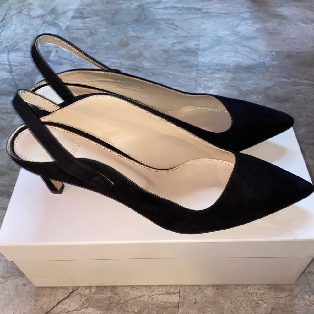 Theory Slingback Suede Pumps